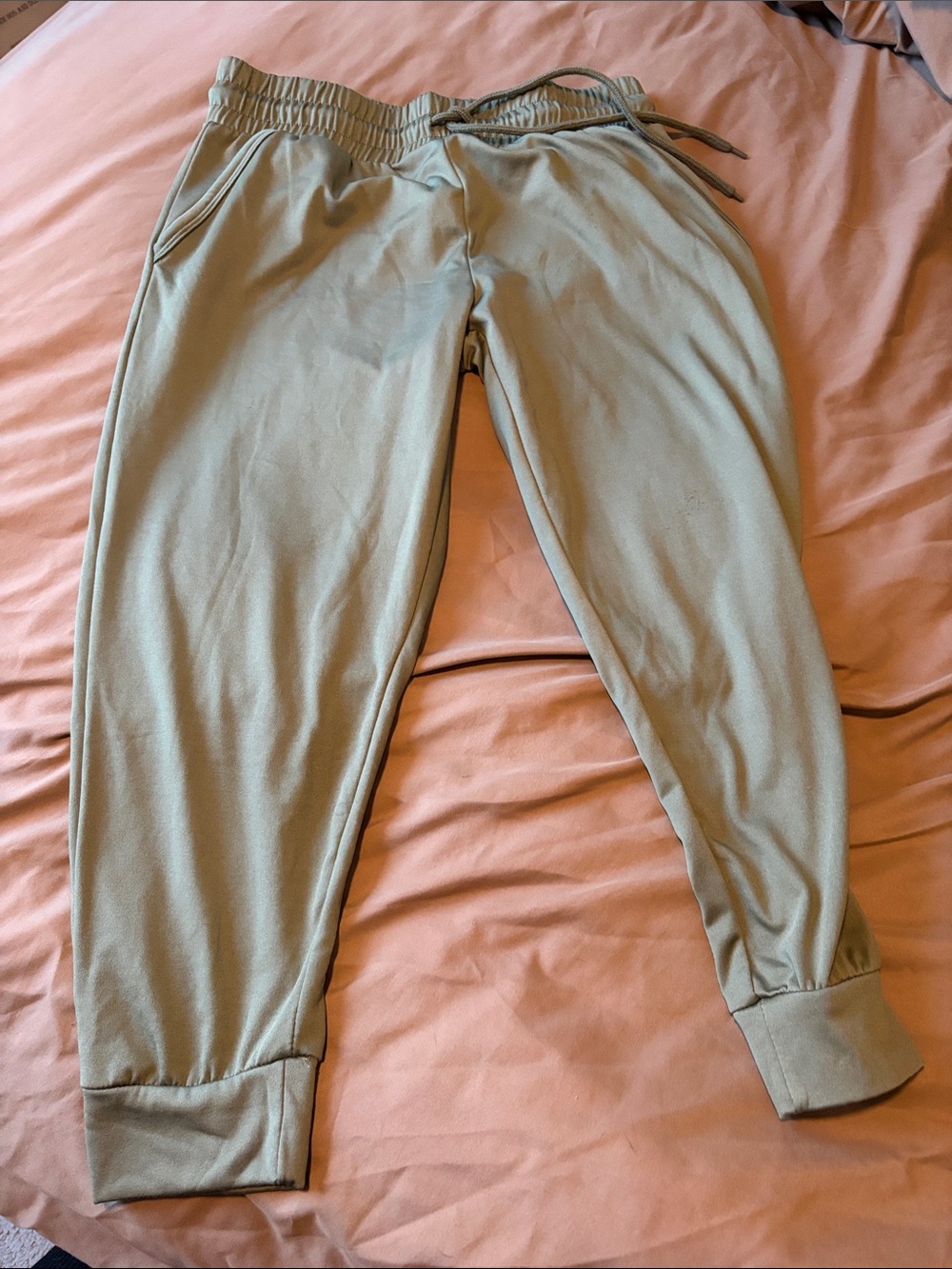 Light Sage Green Drawstring Joggers